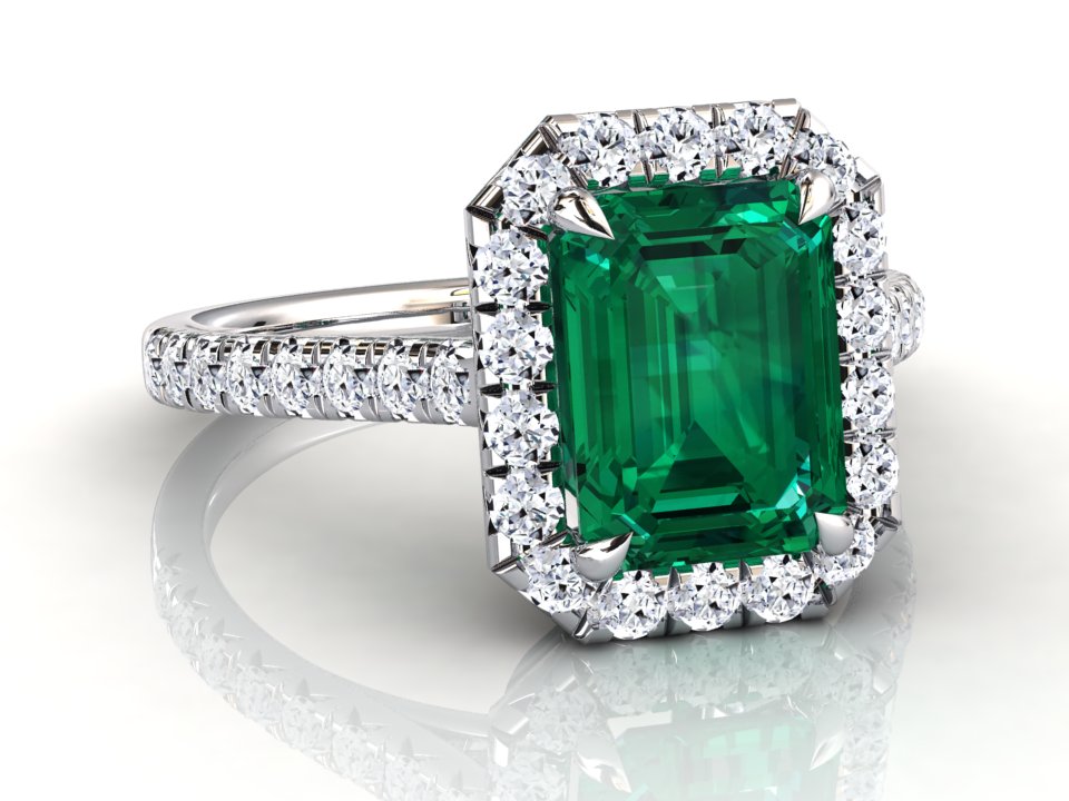 Emerald Ring - Asscher - Octagon 3.77 Ct. - Platinum 950 #J9791 | The  Natural Emerald Company